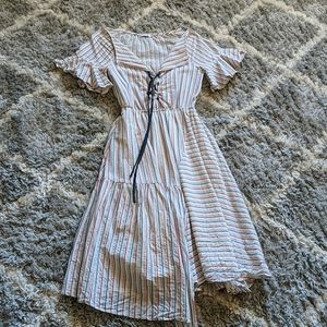 Farrow long striped dress